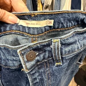 Levi's Ribcage Bell Flare Jeans - Classic Blue Denim